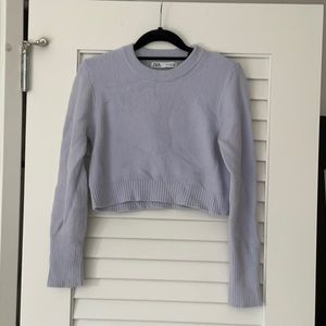 Lilac Cropped Zara Sweater